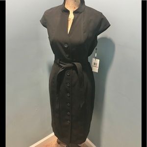 NWT Calvin Klein black dress with belt.